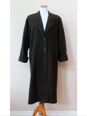 Worthington vintage oversized wool coat in olive green